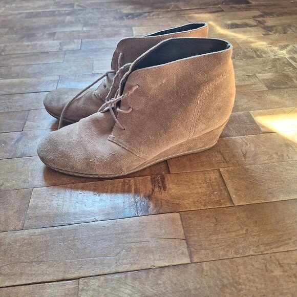 Suede Wedge Heels - Picture 1 of 2